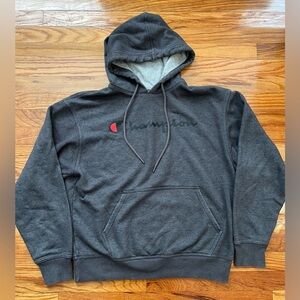 Champion Powerblend Hoodie Script Logo Sweatshirt